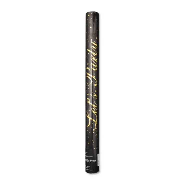 Confettikanon XL - goud - 60 cm