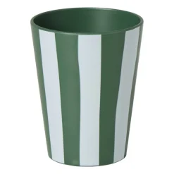 Cup streep - groen/wit - 340 ml