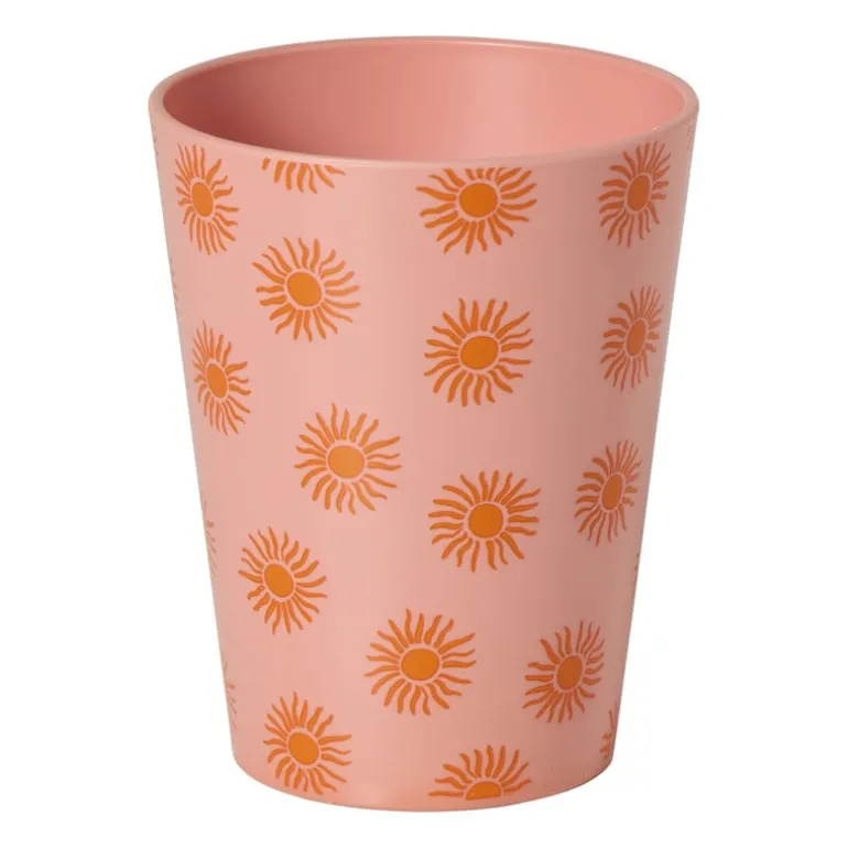 Cup zonnetjes - roze/oranje - 340 ml