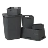 Curver jute opbergmand cube - 17 liter - grijs