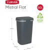 Curver prullenbak mistral flat - grijs - 50 liter