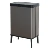 Curver prullenbak Verto - grijs/zwart - 54 liter
