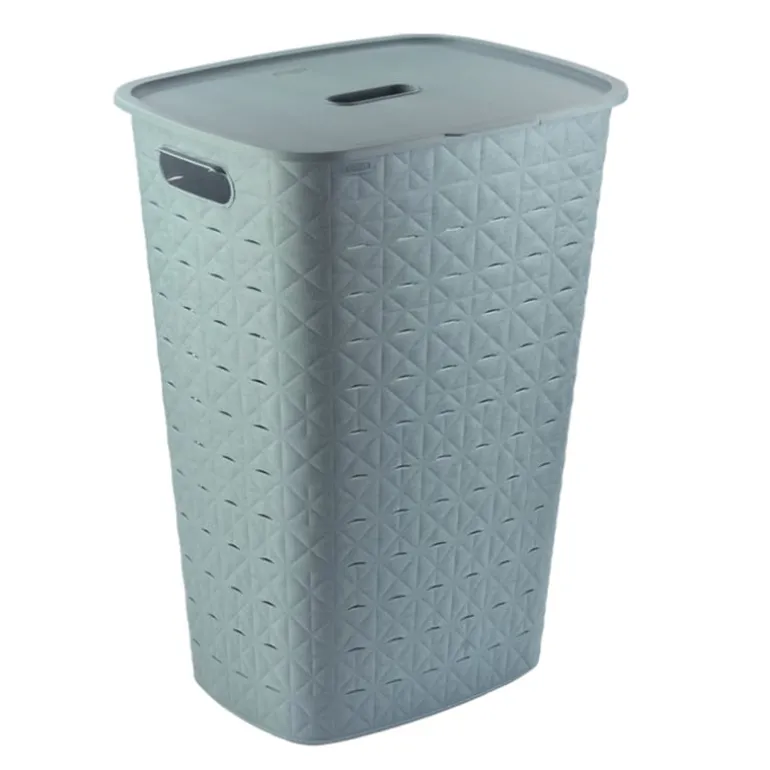 Curver wasmand fresh met deksel - 56 liter - blauw