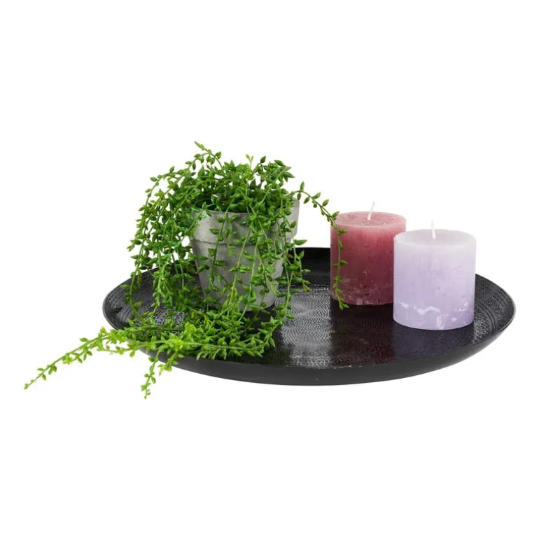 Decoratieplateau - zwart - ø34 cm