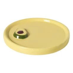 Decoratie schaaltje avocado/citroen - ø10x1.8 cm - diverse varianten