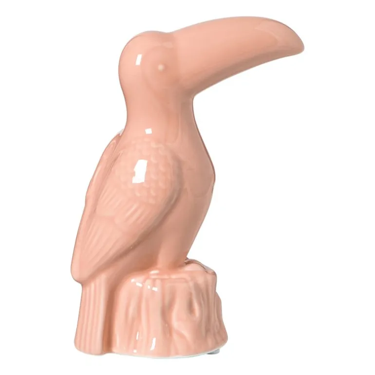 Decoratie toekan - groen/roze - 16.5x11.5x6.5 cm - diverse varianten