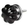 Deurknopje pompoen - zwart - ø3.5 cm