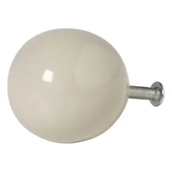 Deurknopje rond - beige - ø3.3x3.5 cm