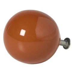 Deurknopje rond - bruin - ø3.3x3.5 cm