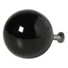 Deurknopje rond - zwart - ø3.3x3.5 cm