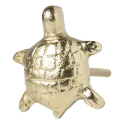 Deurknop schilpad - goud - 4x5 cm