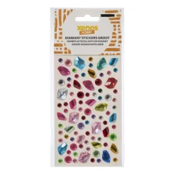 Diamant stickers groot - multikleur