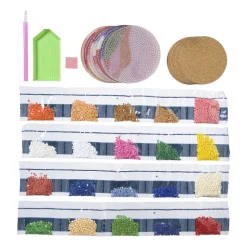 Diamond painting onderzetters - set van 8