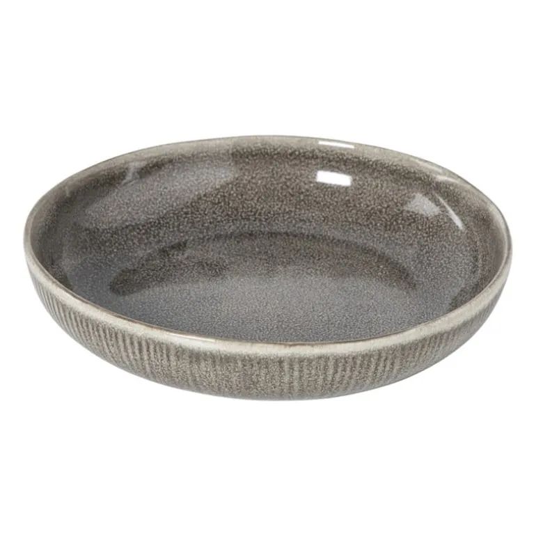 Diep bord fuji - bruin - ø22x4 cm