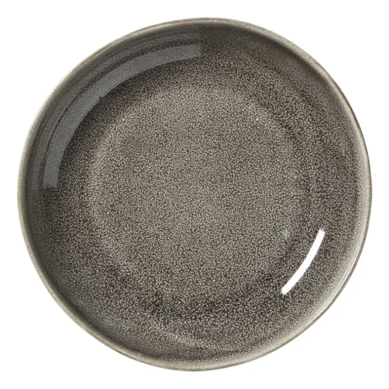 Diep bord fuji - bruin - ø22x4 cm