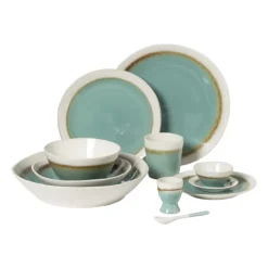 Diep bord Roots - turquoise - ø20x5.4 cm
