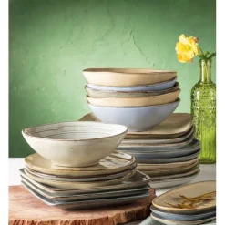 Diep bord Toscane - blauw - 19 cm