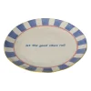 Dinerbord - blauw - ø25.5x3.5 cm - Happy at Home by Sanny