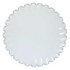 Dinerbord geschulpt - groen - ø28x2.5 cm