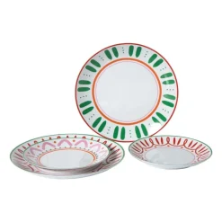 Dinerbord holly jolly - rood - ø26.8x2.8 cm