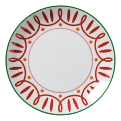 Dinerbord holly jolly - rood - ø26.8x2.8 cm