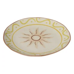 Dinerbord luna - beige/roze/geel - ø25x3 cm