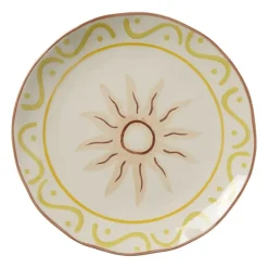 Dinerbord luna - beige/roze/geel - ø25x3 cm