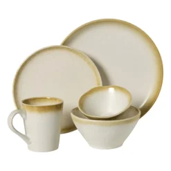 Dinerbord olivo - wit - ø25.5x2.8 cm