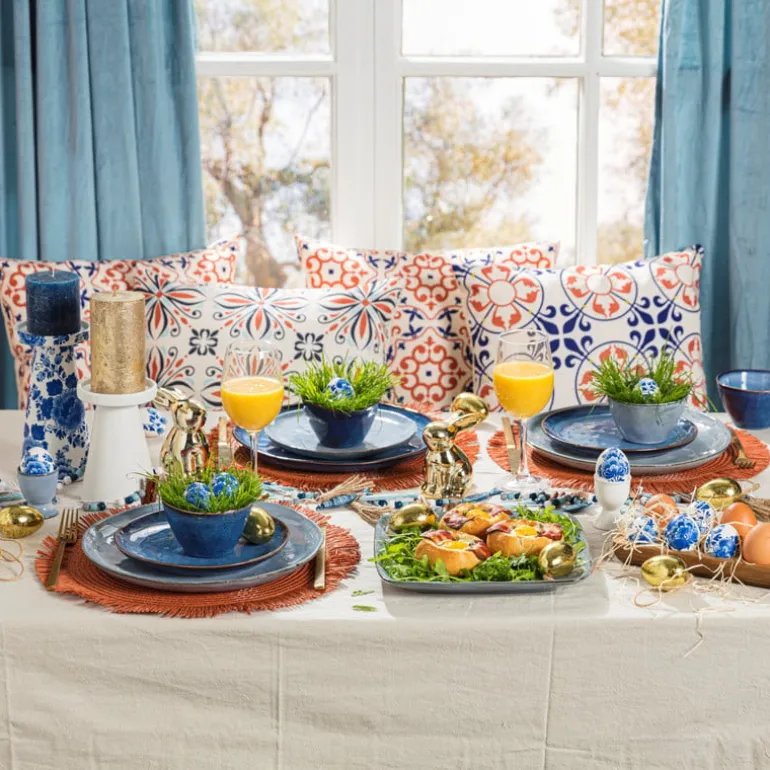 Dinerbord Toscane - donkerblauw - 28 cm
