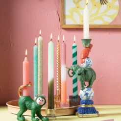 Dinerkaars animal - goud/groen - ø2.15x25 cm