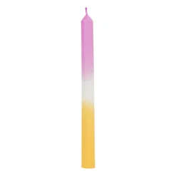 Dinerkaars dipdye - roze/oranje - ø2.15x25 cm