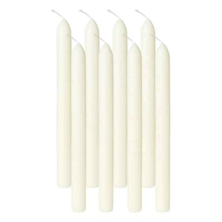 Dinerkaarsen Bolsius box ivoor - set van 8 - ø2x23 cm