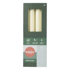 Dinerkaarsen Bolsius box ivoor - set van 8 - ø2x23 cm