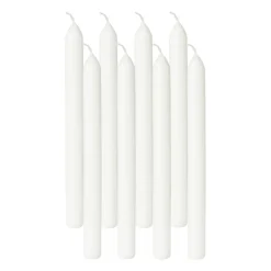 Dinerkaarsen Bolsius box wit - set van 8 - ø2x23 cm