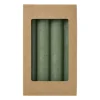 Dinerkaarsjes - set van 4 - groen - ø2.2x14 cm