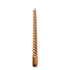 Dinerkaars metallic twist - koperkleurig - ø2x25 cm