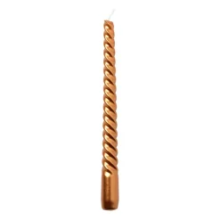 Dinerkaars metallic twist - koperkleurig - ø2x25 cm