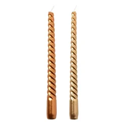 Dinerkaars metallic twist - roségoud - ø2x25 cm