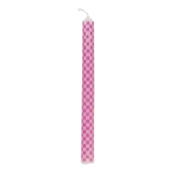 Dinerkaars ruit - roze - ø2.15x25 cm