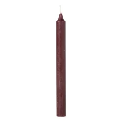 Dinerkaars rustiek - bordeaux rood - ø2x24 cm