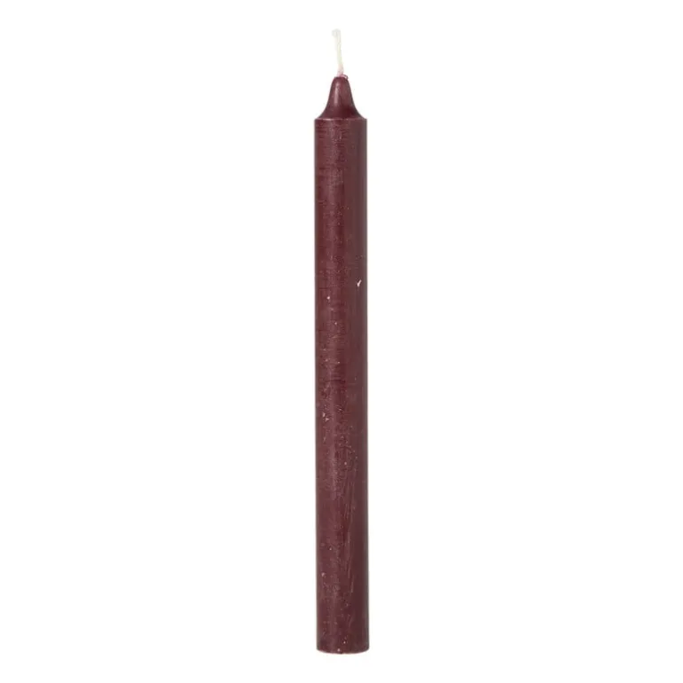 Dinerkaars rustiek - bordeaux rood - ø2x24 cm