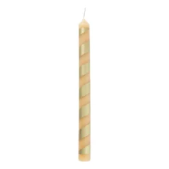 Dinerkaars streep - goud/beige - ø2.15x25 cm