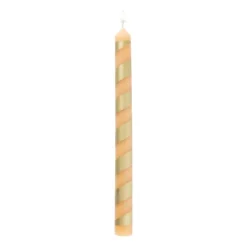 Dinerkaars streep - goud/beige - ø2.15x25 cm