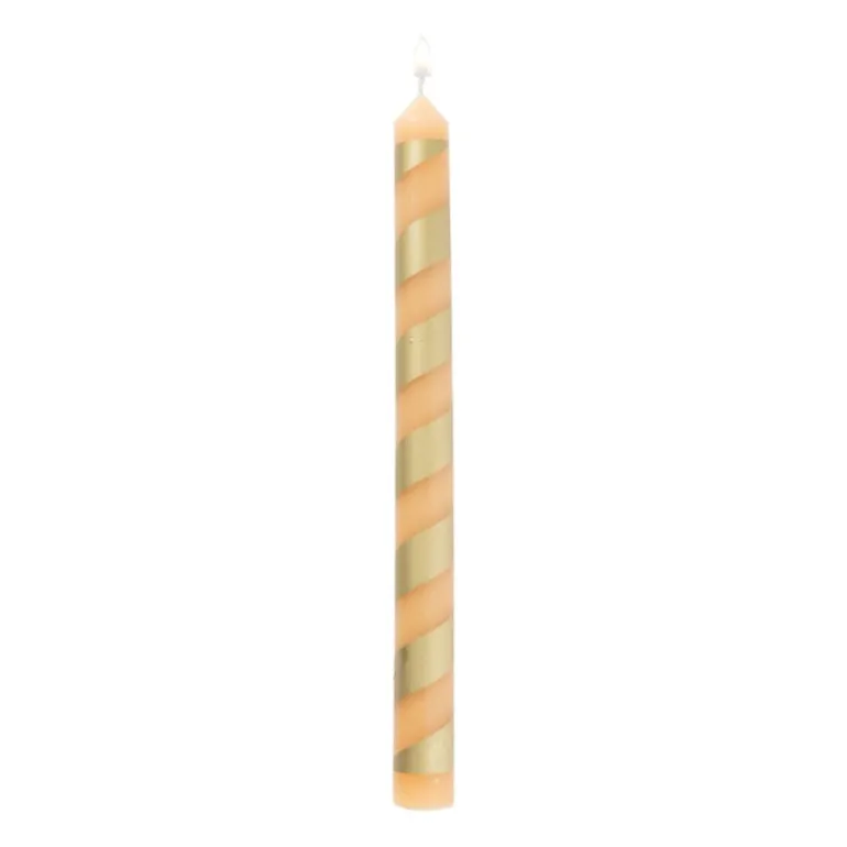 Dinerkaars streep - goud/beige - ø2.15x25 cm
