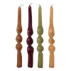 Dinerkaars twist - groen - set van 4