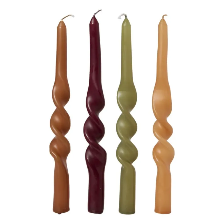 Dinerkaars twist - groen - set van 4
