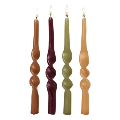 Dinerkaars twist - groen - set van 4