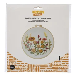 DIY borduursetje bloemen - diverse varianten
