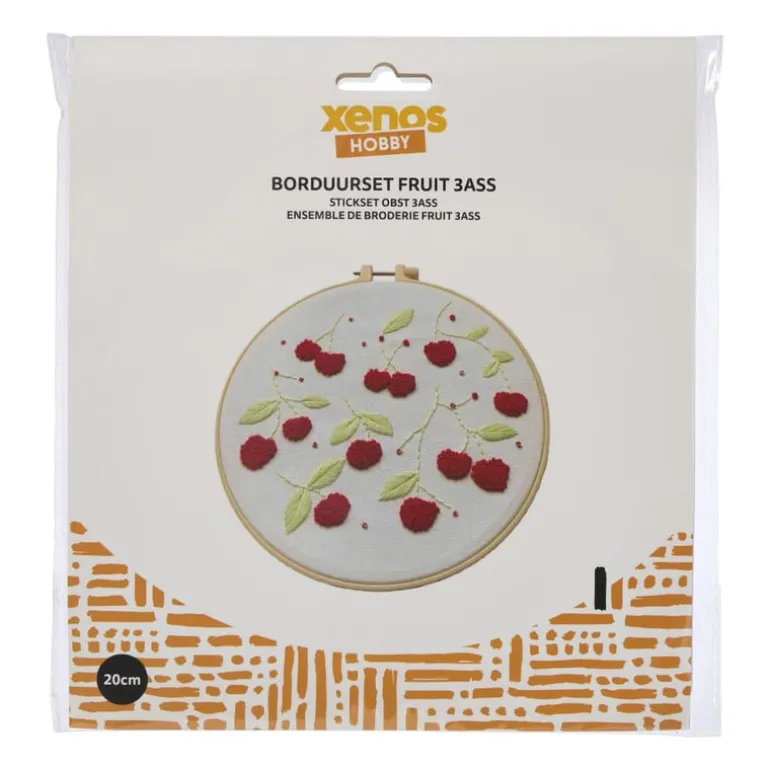 DIY borduursetje fruit - diverse varianten