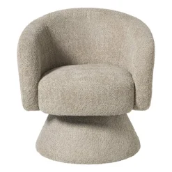 Draaifauteuil bouclé - taupe - 74x68x66 cm